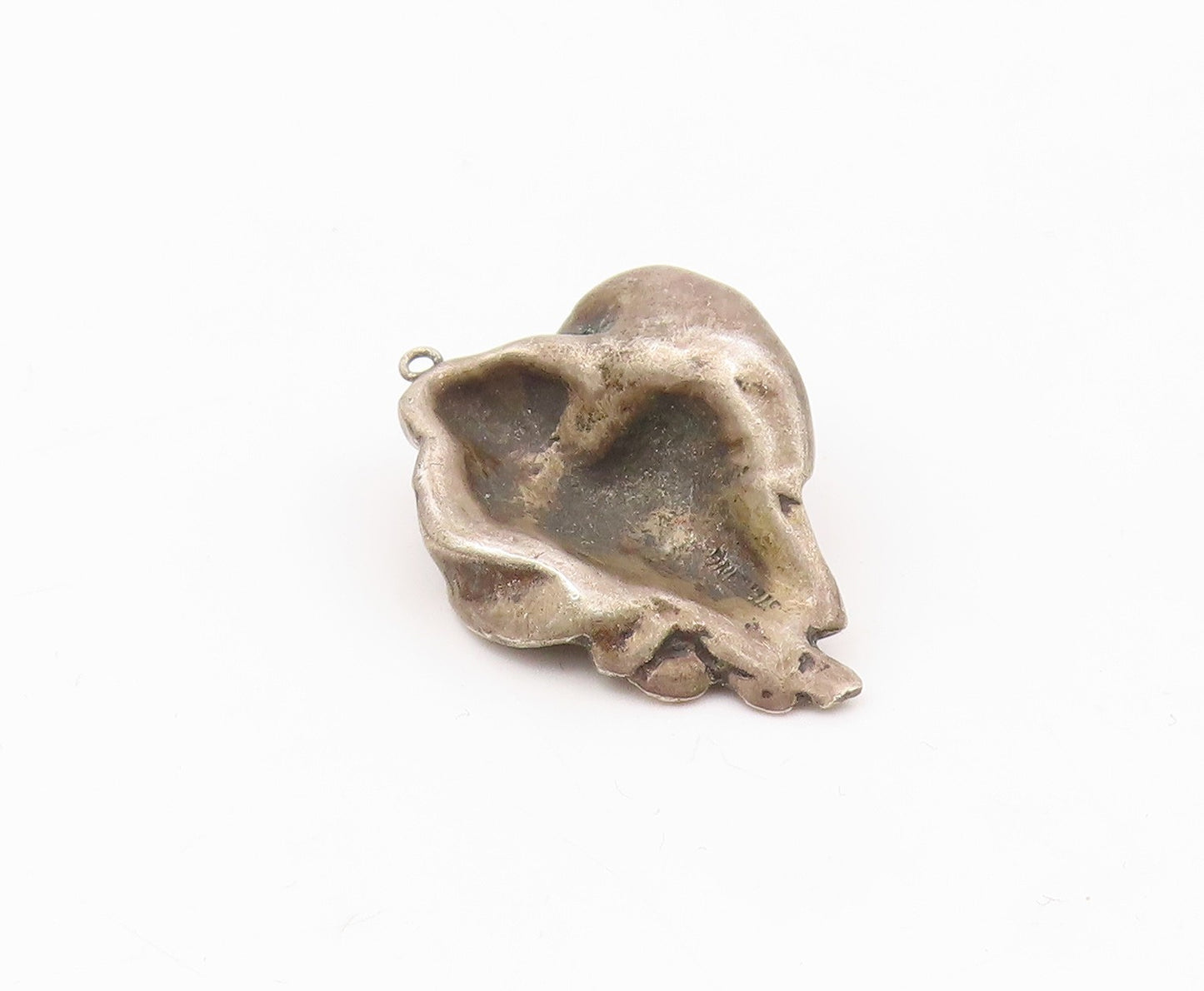 925 Sterling Silver  Vintage Antique Woman In Hat Dark Tone Pendant  PT16189