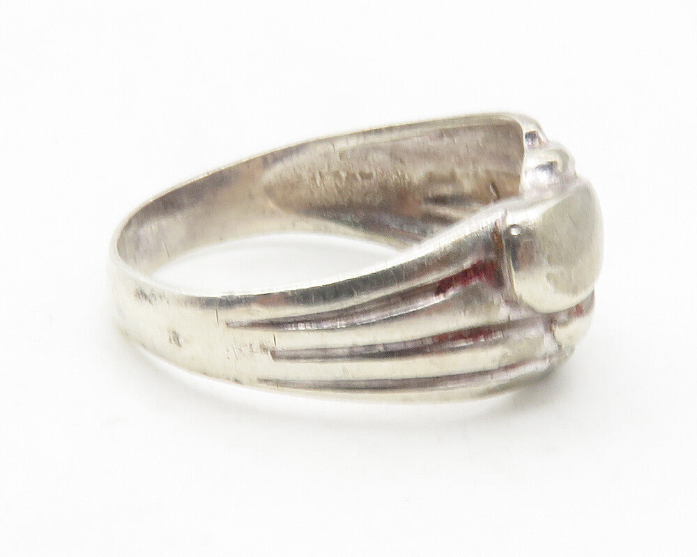 925 Sterling Silver  Vintage Fluted Wrap Design Smooth Band Ring Sz 7  RG11749