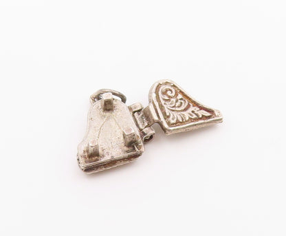 925 Sterling Silver  Vintage Petite Grand Piano Motif Pendant (OPENS)  PT18320