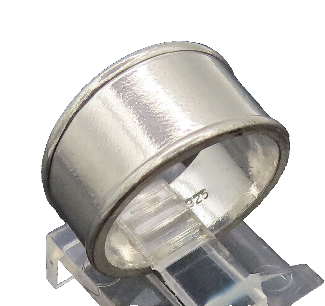 925 Sterling Silver  Vintage Minimalist Solid Raised Edge Ring Sz 7  RG27056