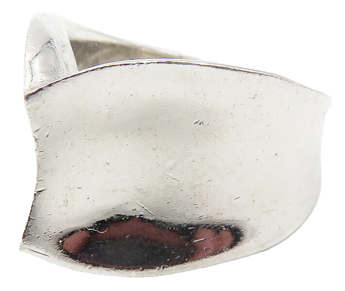 ESPO 925 Sterling Silver  Shiny Smooth Pointed Dome Band Ring Sz 5  RG11677
