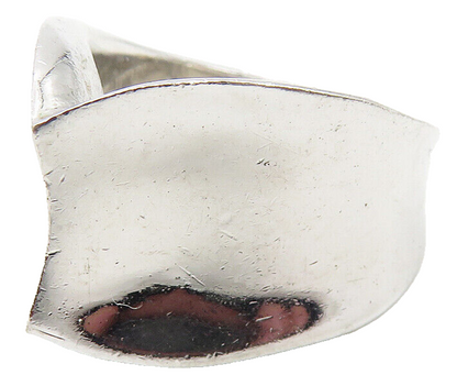 ESPO 925 Sterling Silver  Shiny Smooth Pointed Dome Band Ring Sz 5  RG11677