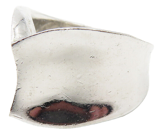 ESPO 925 Sterling Silver  Shiny Smooth Pointed Dome Band Ring Sz 5  RG11677