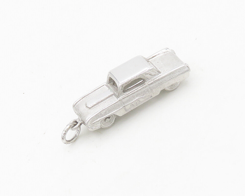 925 Sterling Silver  Vintage Shiny Petite Car Motif Drop Pendant  PT14922