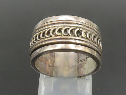 GEOART 925 Sterling Silver  Vintage Wire Swirl Spinner Band Ring Sz 6  RG24395