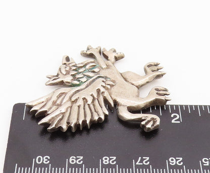 925 Sterling Silver Vintage Paper Weight king Of All Beasts Griffin  TR3892