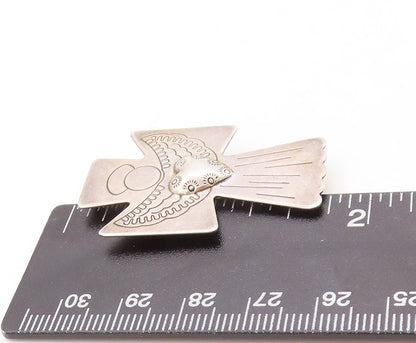 925 Sterling Silver Vintage Brooch Pin CAROLYN POLLACK Angel Cross  BP11307