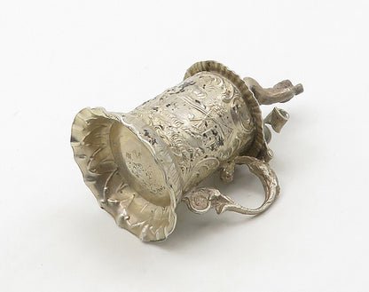 925 Sterling Silver Vintage European Beer Stein Statue Trinket (OPENS)  TR2260