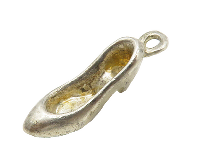 925 Sterling Silver  Vintage Petite Single High Heel Shoe Pendant  PT10856