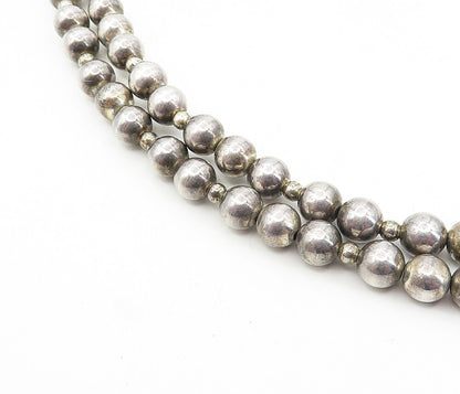 DESIGNER 925 Sterling Silver  Vintage Modernist Sculpted Chain Necklace NE1565