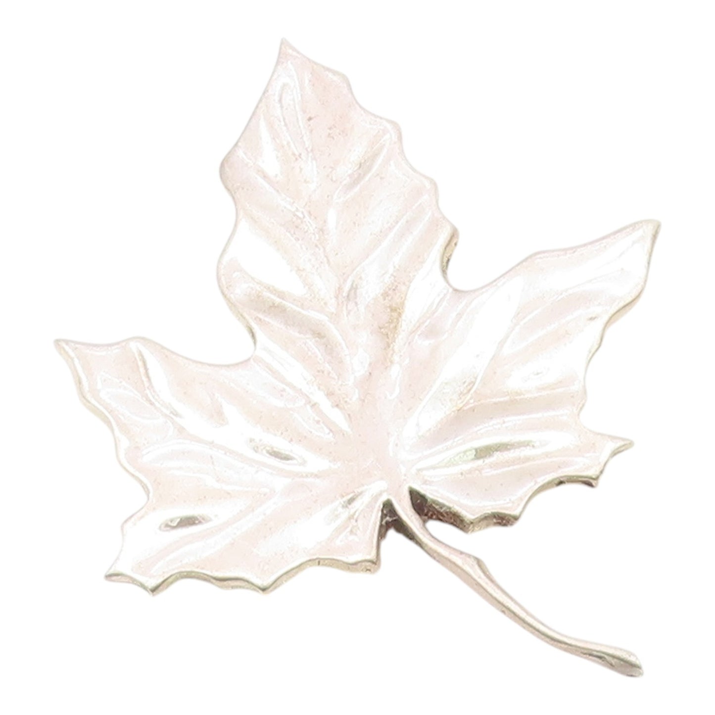 MMA 925 Sterling Silver  Vintage Modernist Single Leaf Brooch Pin  BP9451