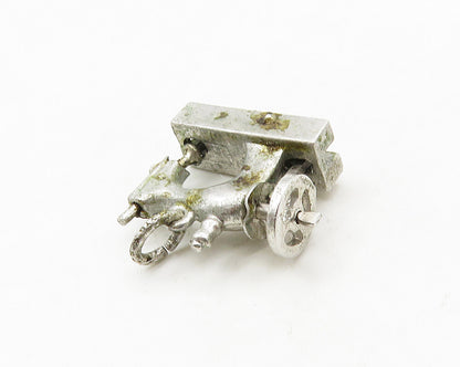 925 Sterling Silver  Vintage Petite Sewing Machine Pendant (SPINS)  PT15531