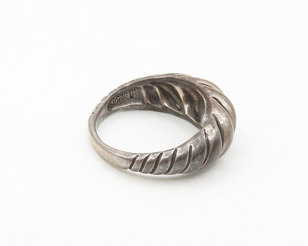 CAROLYN POLLACK RELIOS 925 Silver  Vintage Twist Dome Band Ring Sz 8  RG18166