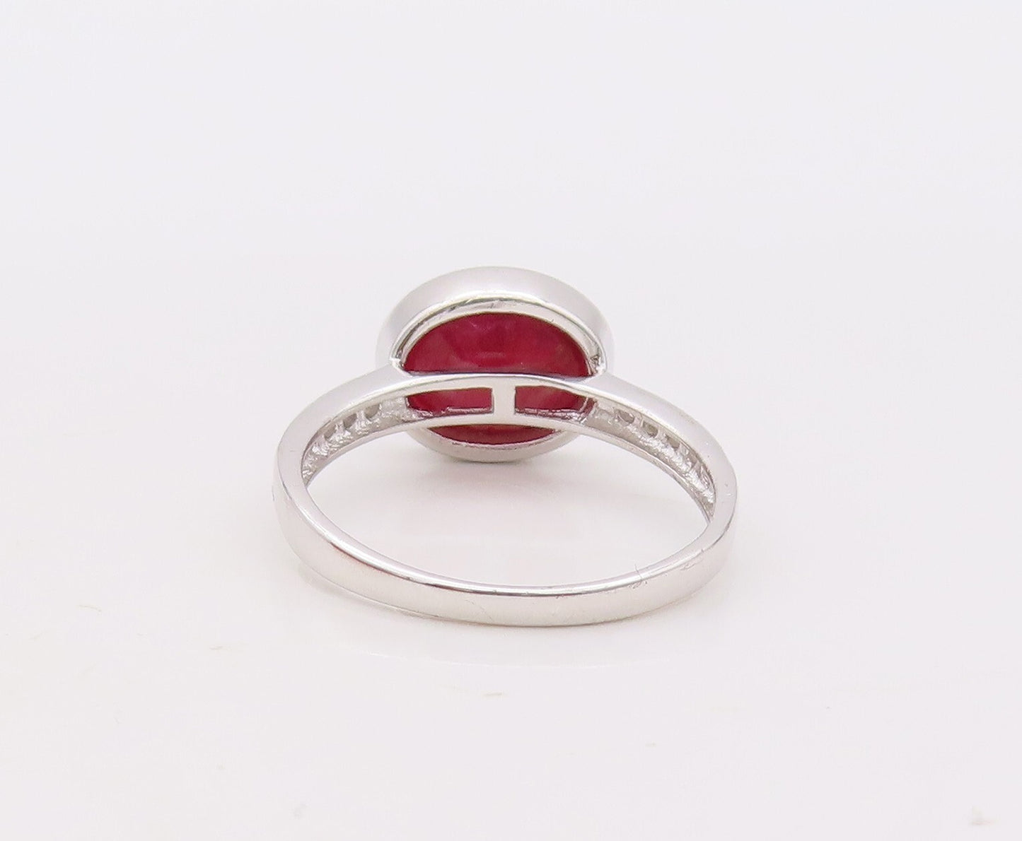 925 Sterling Silver Vintage Ring Stackable Diamonds & Gemstone  Sz 7.5  RG29903