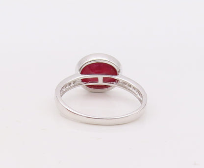 925 Sterling Silver Vintage Ring Stackable Diamonds & Gemstone  Sz 7.5  RG29903