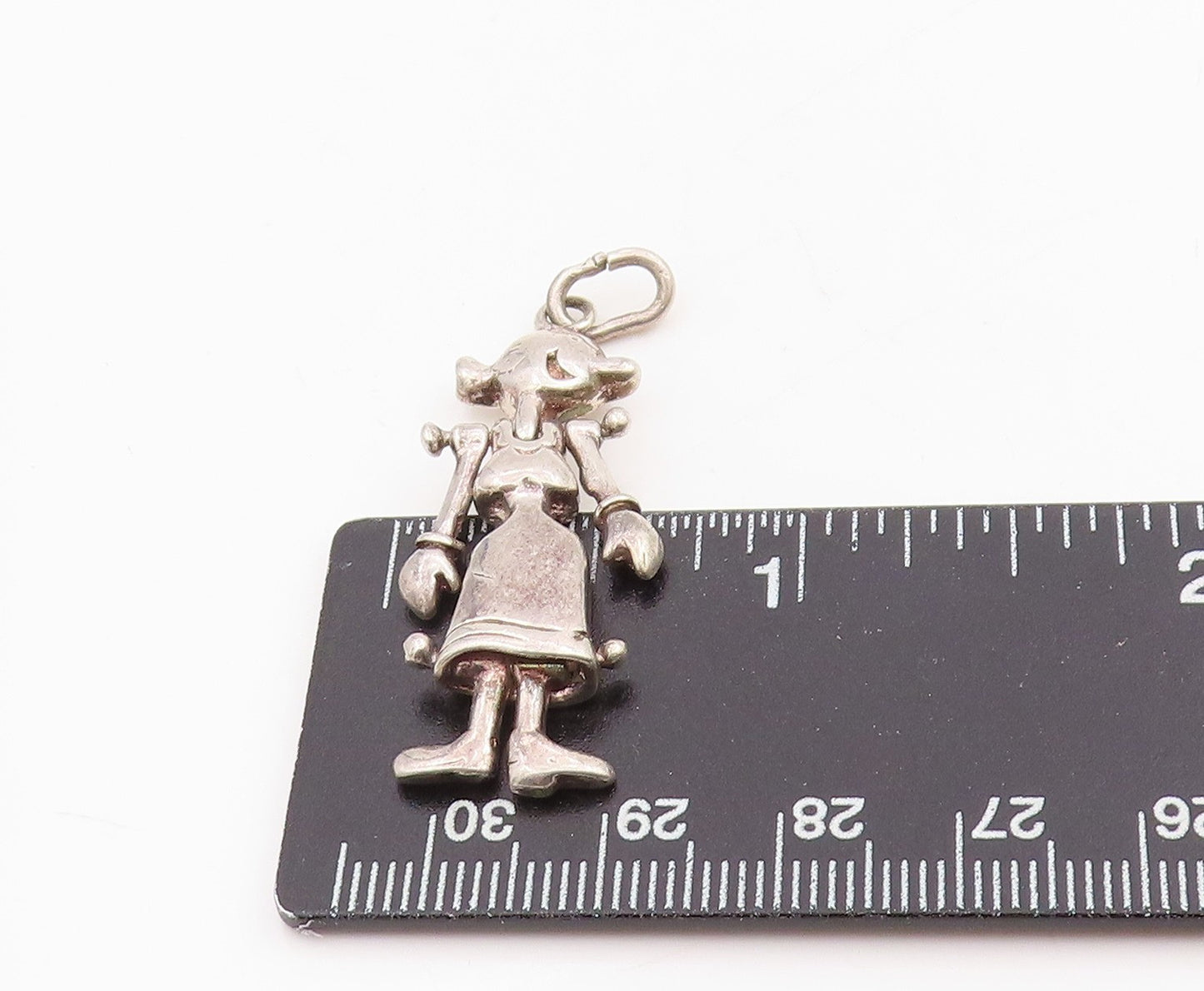 925 Sterling Silver Vintage Pendant Olive Oyl Figurine Charm MOVES  PT25470
