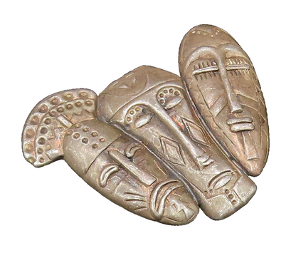 FREDERIC JEAN DUCLOS 925 Silver  Vintage Large Warrior Head Brooch Pin  BP9800