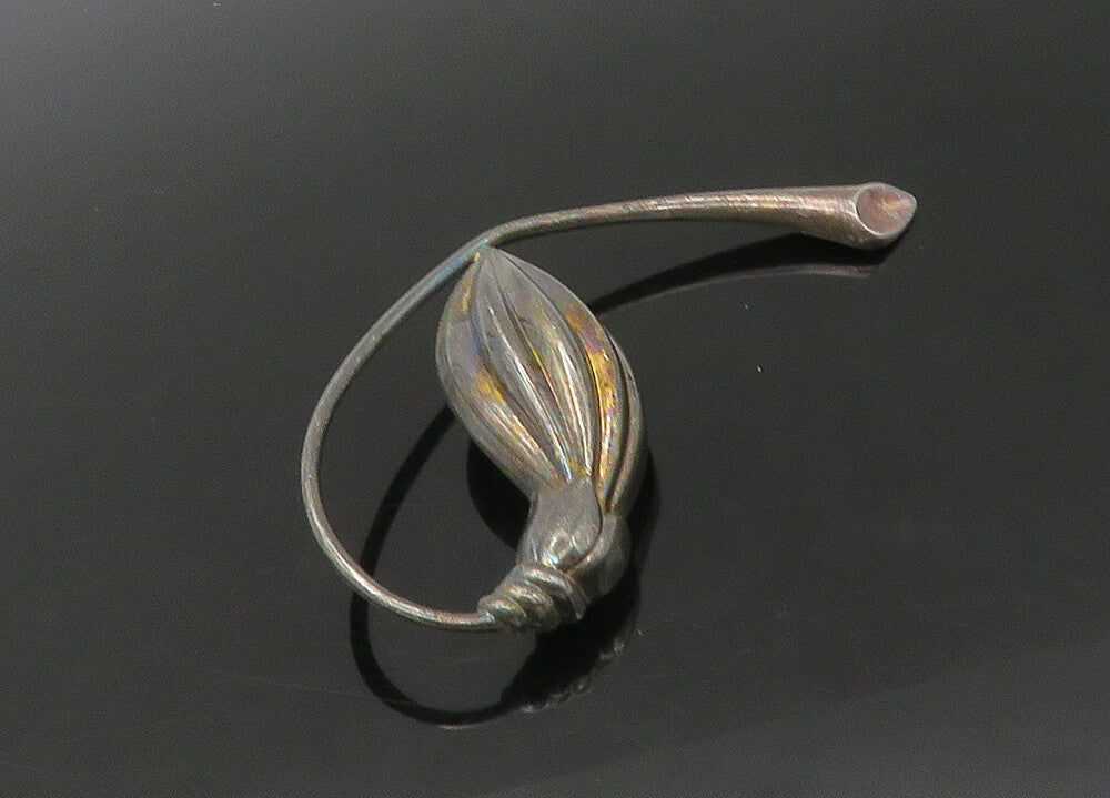 CHRISTIAN DIOR 925 Sterling Silver Vintage Antique Floral Brooch Pin  BP8777