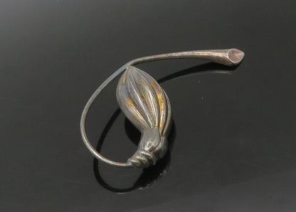 CHRISTIAN DIOR 925 Sterling Silver Vintage Antique Floral Brooch Pin  BP8777