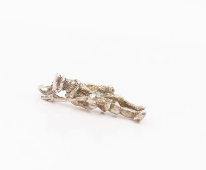 925 Sterling Silver Vintage Mini Solid Carved Statue Of Solder Pendant PT22148