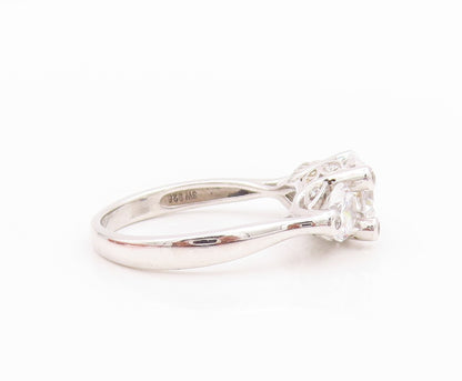925 Sterling Silver Vintage Ring Modernist Round Cut Topaz  Sz 8  RG33141