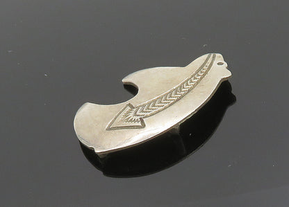 BEATRICE KEE NAVAJO 925 Silver  Vintage Arrow Etched Bear Brooch Pin  BP7859