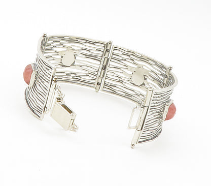 SILPADA 925 Sterling Silver  Vintage Rose Quartz Panel Chain Bracelet  BT5853