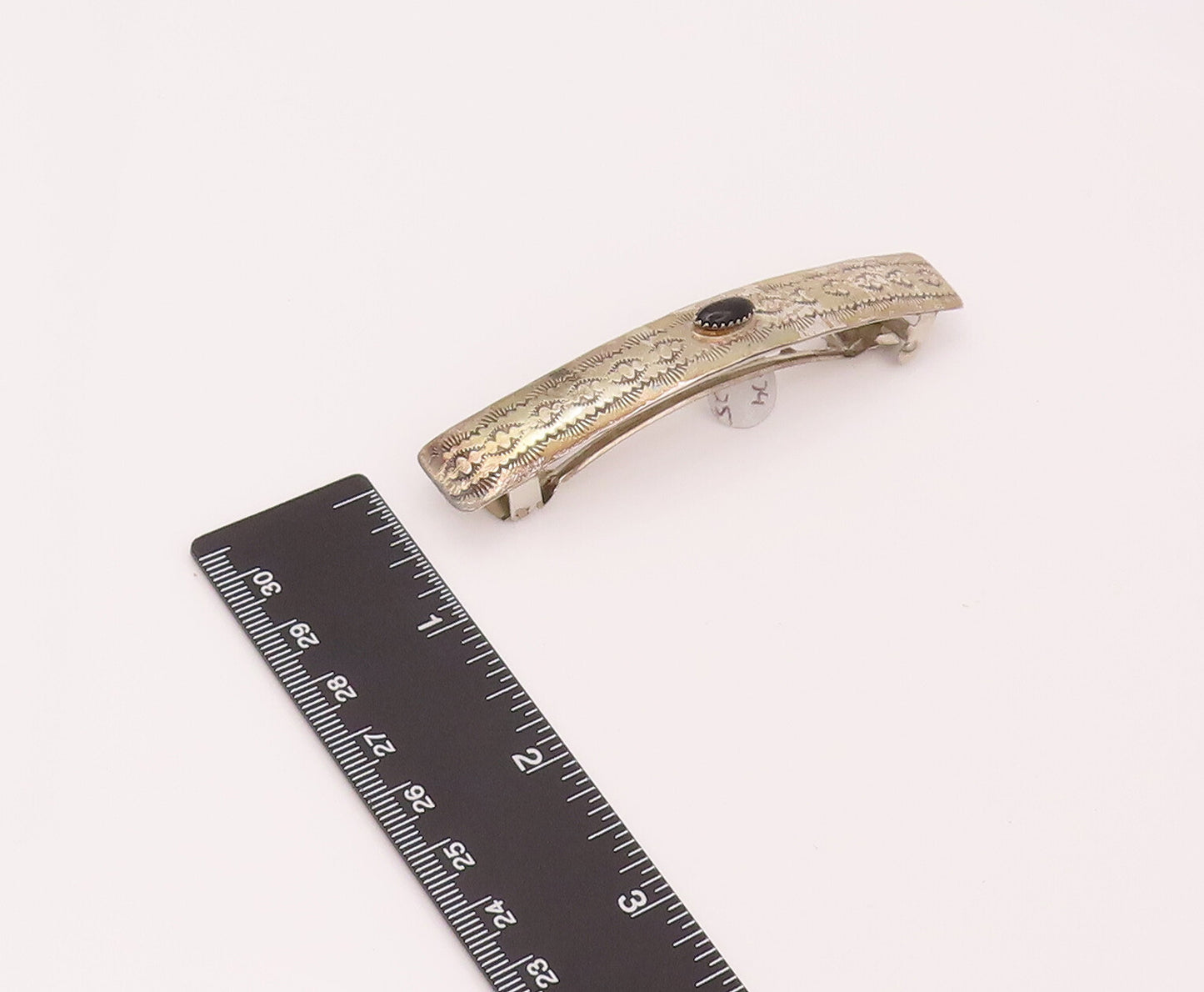 925 Sterling Silver Vintage Black Onyx NAVAJO Hair Pin  TR3507