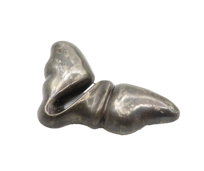 MEXICO 925 Sterling Silver  Vintage Oxidized Sculpted Brooch Pin  BP6902