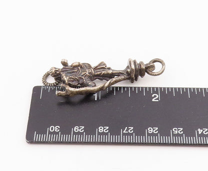 925 Sterling Silver Vintage Pendant St. Christopher & Infant Jesus Charm PT25772