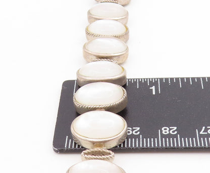925 Sterling Silver Vintage Bracelet WHITNEY KELLY Cabochon Moonstone  BT11729
