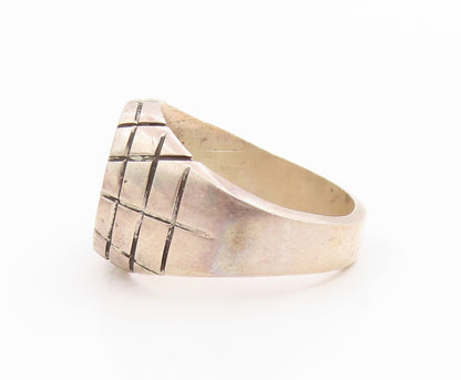 925 Sterling Silver Vintage Ring Classic Etched Spider Web Band Sz 10.5 RG35598