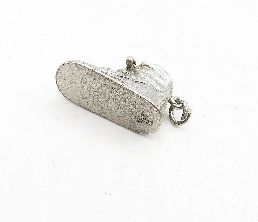 WELL 925 Sterling Silver  Vintage Shiny Old Fashioned Shoe Pendant  PT6969