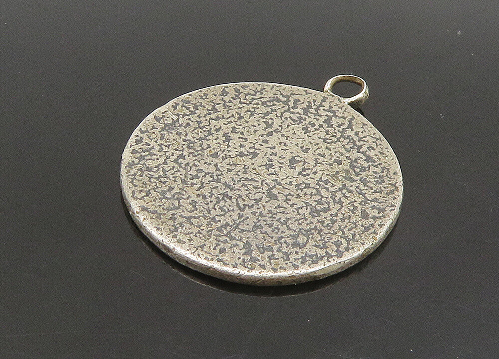 925 Sterling Silver  Vintage Dark Tone CA Initials Map Pendant  PT19438