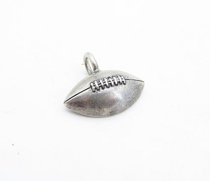 925 Sterling Silver  Vintage Dark Tone Football Motif Sports Pendant  PT3212