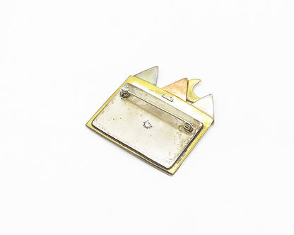 FAR FETCHED 925 Silver  Vintage Family Portrait Frame Brooch Pin  BP6948