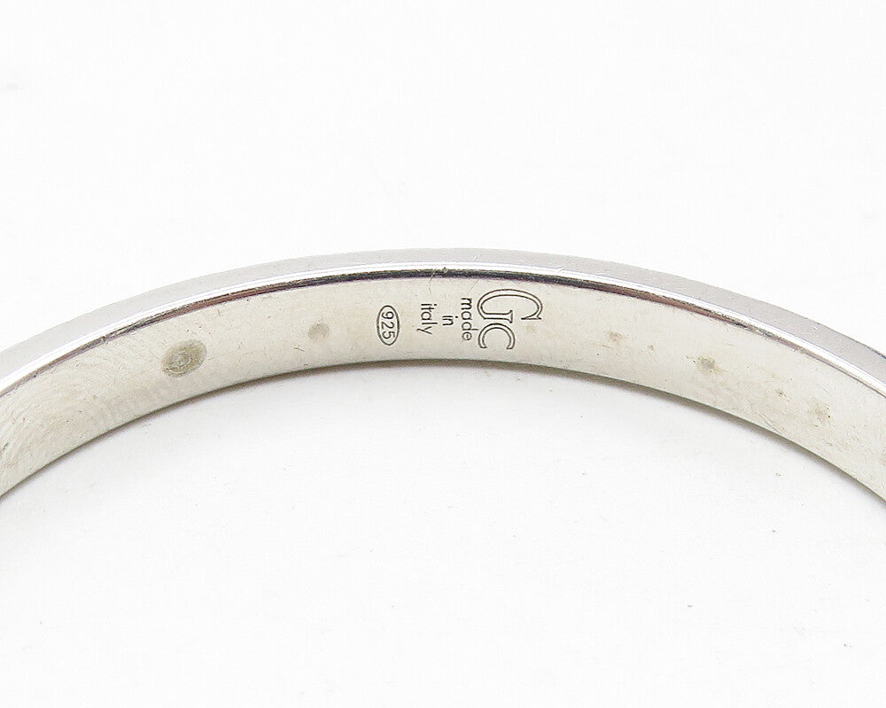 GUESS ITALY 925 Sterling Silver  Vintage Monogram Logo Hoop Earrings  EG6319