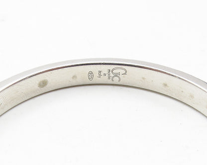 GUESS ITALY 925 Sterling Silver  Vintage Monogram Logo Hoop Earrings  EG6319
