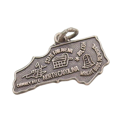 925 Sterling Silver Vintage Pendant Dark Tone North Carolina Heritage  PT24983