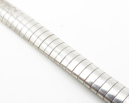 925 Sterling Silver  Shiny Genuine Diamonds Flat Snake Chain Bracelet  BT5028
