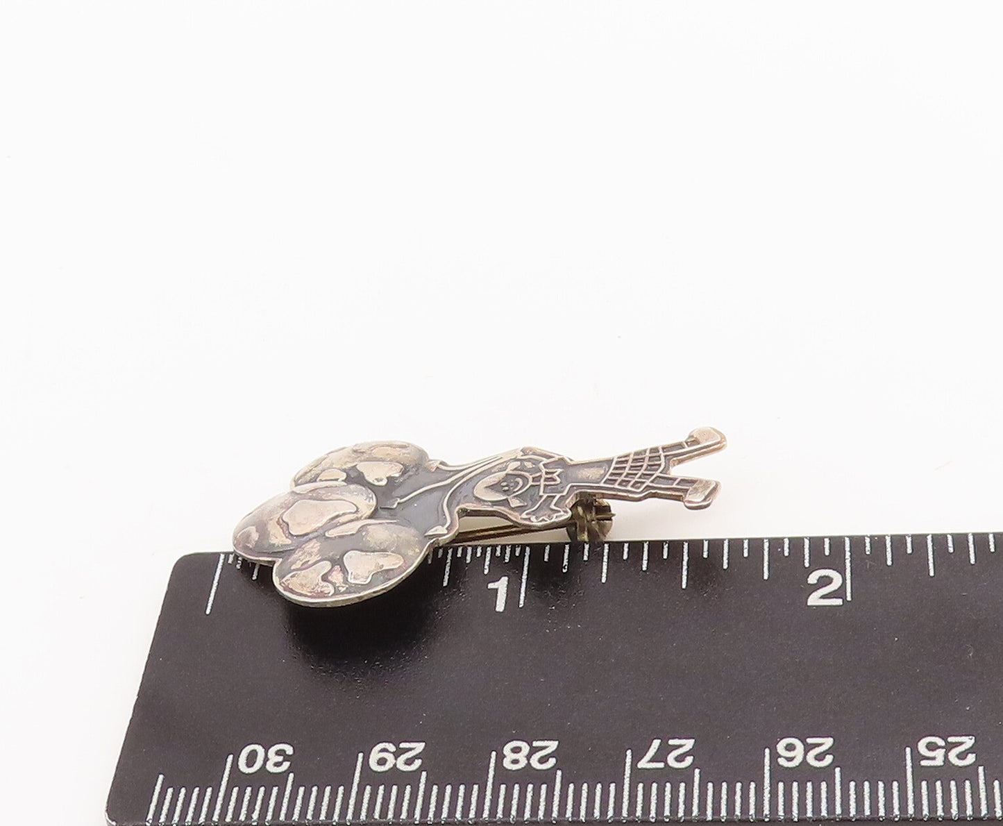 925 Sterling Silver Vintage Brooch Pin MEXICO Happy Girl With Balloons  BP11097