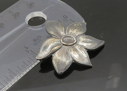 EILER & MARLOWE DENMARK 925 Silver  Vintage Oxidized Flower Brooch Pin  BP8707