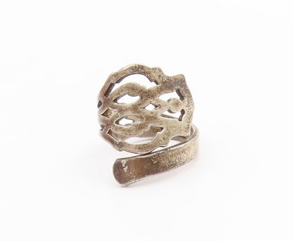925 Sterling Silver Vintage Ring Cobra Head Cutout Bypass Design  Sz 7  RG33430