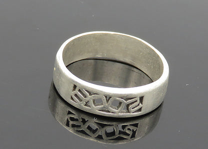925 Sterling Silver  Shiny Year 2008 Open Smooth Band Ring Sz 8.5  RG20612