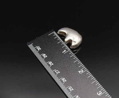 925 Sterling Silver  Vintage Minimalist Polished Bear Motif Pendant  PT21482