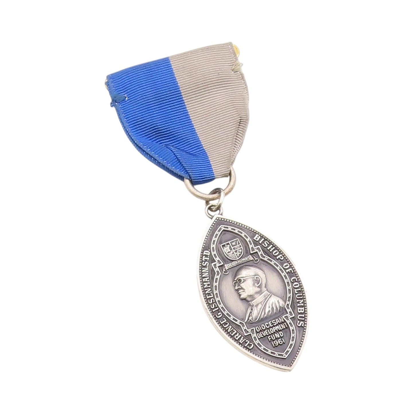 925 Sterling Silver Vintage Brooch Religious 1961 Diocesan Medal  BP11778