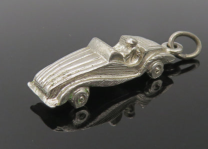 925 Sterling Silver  Vintage Shiny Petite Convertible Car Drop Pendant  PT9379