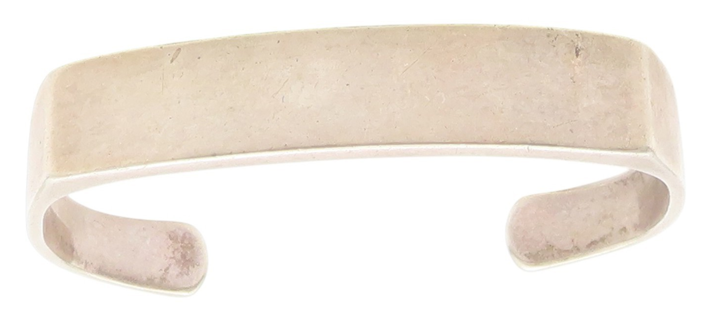 925 Sterling Silver Vintage Bracelet EUROPE Minimalist Polished Cuff  BT11365