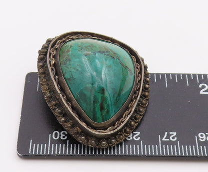 ISRAEL 925 Silver  Vintage Beads & Rope Chain Border Eilat Brooch Pin  BP10285