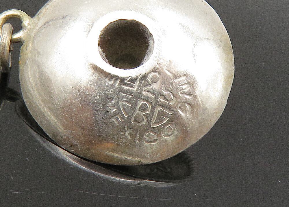 925 Sterling Silver  Vintage Petite Floral Sombrero Hat Pendant  PT18532